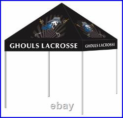 Custom 300D Full Backwall and 11 ft Flag Accessory Combo for your 10 x 10 Tent