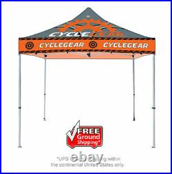 Custom FULL COLOR Printed Canopy Tent 10 x 10 Pop Up Indoor Outdoor Trade Show