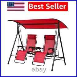Custom Fit Cinnabar Red Canopy for Mainstays Big and Tall Bungee Swing Models