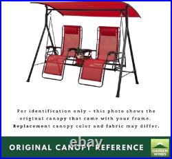 Custom Fit Cinnabar Red Canopy for Mainstays Big and Tall Bungee Swing Models