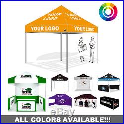 Custom LOGO Graphics Printed Ez Pop Up Commercial Instant Canopy Gazebo Tent