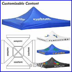 Custom Print Canopy Top Pop Up Tent Commercial Booth Vendor Full Color Size Show