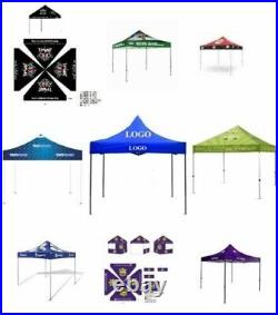 Custom Tent Combo 10 x 10 Tent Cover 300D, Backwall, 6ft Table Throw, 11 ft Flag