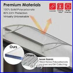 DA4731-PWS1N PN Series, Crystal Polycarbonate Door/Window Awning Ideal for Ra
