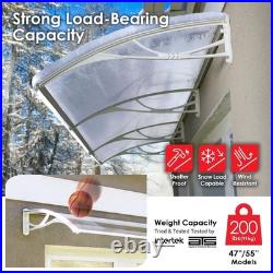 DA4731-PWS1N PN Series, Crystal Polycarbonate Door/Window Awning Ideal for Ra