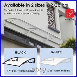 DA4731-PWS1N PN Series, Crystal Polycarbonate Door/Window Awning Ideal for Ra