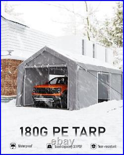 DEXSO Carport 13'x20' Heavy Duty Portable Garage, 1.0 mm Steel Poles & 180 g