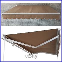 DIY Manual Patio Awning Deck Retractable Shade Sun Shelter Canopy New