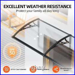 DIY Outdoor Window Awning Door Canopy with Large Sink Polycarbonate Roof Cover