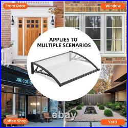 DIY Outdoor Window Awning Door Canopy with Large Sink Polycarbonate Roof Cover