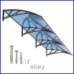DIY Window Awning Door Canopy Polycarbonate Outdoor Blue Waterproof Roof