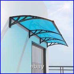 DIY Window Awning Door Canopy Polycarbonate Outdoor Blue Waterproof Roof