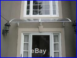 DOOR AND WINDOW AWNING (6ft x 39in) SOLID PANEL(NOT HOLLOW) CLEAR