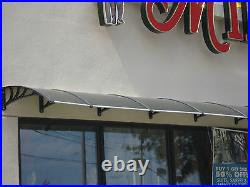 DOOR & WINDOW AWNING (6ft x 4ft) SOLID PANEL(with Mid Support) CLEAR