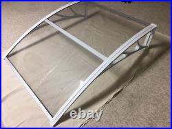 DOOR & WINDOW AWNING (6ft x 4ft) SOLID PANEL(with Mid Support) CLEAR