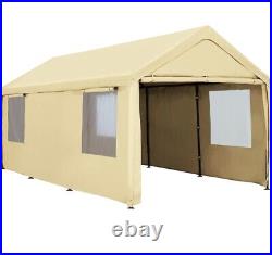 DVRK Carport Canopy 12x20ft Heavy Duty Car Tent With Removable Sidewall & Doors
