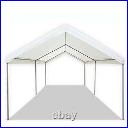 Domain Basic 10' W X 20' L X 8.5' H Metal Steel Frame & Polyester Top Carport Sh