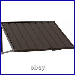 Domi 40''x24'' Metal Awnings for Patio, Door, Window, Entrance, Porch, Balcony, Brown