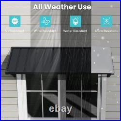 Domi 60''x24'' Metal Awnings for Patio, Door, Window, Entrance, Porch, Balcony, Grey