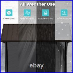 Domi 70''x36'' Metal Awnings for Patio, Door, Window, Entrance, Porch, Balcony, Brown