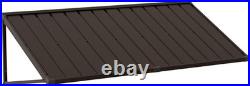 Domi 70''x36'' Metal Awnings for Patio, Door, Window, Entrance, Porch, Balcony, Brown