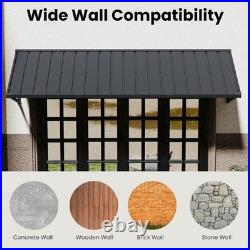 Domi 90''x36'' Metal Awnings for Patio, Door, Window, Entrance, Porch, Balcony, Grey