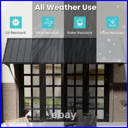 Domi 90''x36'' Metal Awnings for Patio, Door, Window, Entrance, Porch, Balcony, Grey
