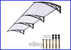 Door Canopy Awning Back Window Rain Shelter Front Porch Covers Shades DIY NEW