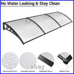 Door Window Awning Patio Cover UV Rain Protection PC Hollow Sheet Outdoor 2 Pack