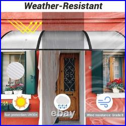 Door Window Awning Patio Cover UV Rain Protection PC Hollow Sheet Outdoor 2 Pack