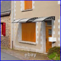 Door Window Awning Patio Cover UV Rain Protection PC Hollow Sheet Outdoor 2 Pack