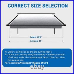 Dulepax RV Awning Fabric Replacement(9'2 Fabric) Heavy Duty 18.5 oz Vinyl Fabri