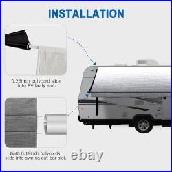 Dulepax RV Awning Fabric Replacement(9'2 Fabric) Heavy Duty 18.5 oz Vinyl Fabri