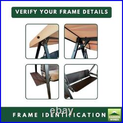 Durable 350 Replacement Canopy Top Compatible with Red Shed Swing Model Beige