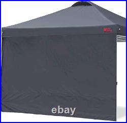 Durable Ez Pop-up Canopy Tent with 1 Sidewall (10'x10', Dark Gray)Uv protection