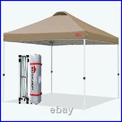 Durable Ez Popup Canopy Tent With Roller Bag 10x10 Khaki