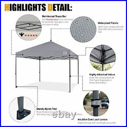 Durable Pop Up Fabric Canopy Tent Metal Alloy Steel Frame Material Waterproof