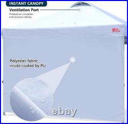 Durable Pop-up Canopy Tent with 1 Sidewall 10'x10', White