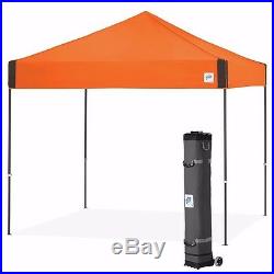 E-Z UP Pyramid 10 x 10ft Canopy Instant Shelter Easy Up Steel Orange