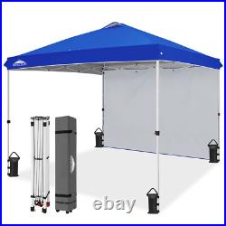 EAGLE PEAK 10x10 Commercial Pop up Canopy Tent with One Detachable Sidewall