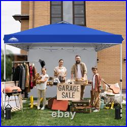 EAGLE PEAK 10x10 Commercial Pop up Canopy Tent with One Detachable Sidewall