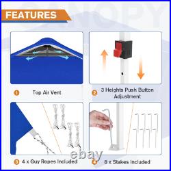 EAGLE PEAK 10x10 Commercial Pop up Canopy Tent with One Detachable Sidewall