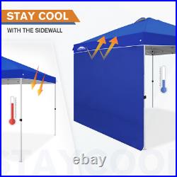 EAGLE PEAK 10x10 Commercial Pop up Canopy Tent with One Detachable Sidewall