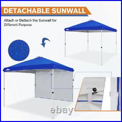 EAGLE PEAK 10x10 Commercial Pop up Canopy Tent with One Detachable Sidewall