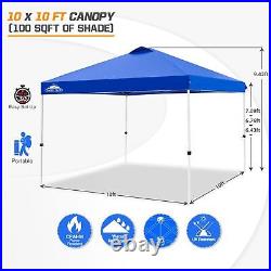 EAGLE PEAK 10x10 Pop Up Canopy Tent Easy Set-up Straight Leg Folding Shelter