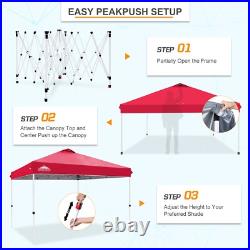 EAGLE PEAK 12x12 FT Pop Up Canopy Tent with Wheeled Carry Bag