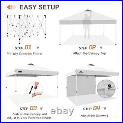 EAGLE PEAK 12x12 Pop Up Canopy Tent with 1 Sidewall