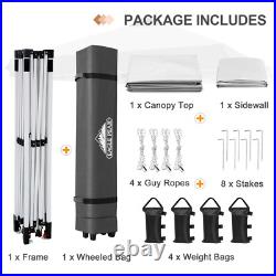 EAGLE PEAK 12x12 Pop Up Canopy Tent with 1 Sidewall