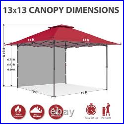 EAGLE PEAK 13x13 Pop up Canopy Tent withOne Wall