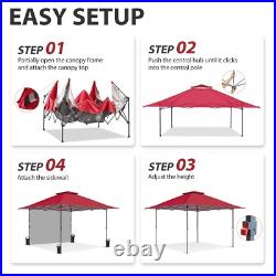 EAGLE PEAK 13x13 Pop up Canopy Tent withOne Wall